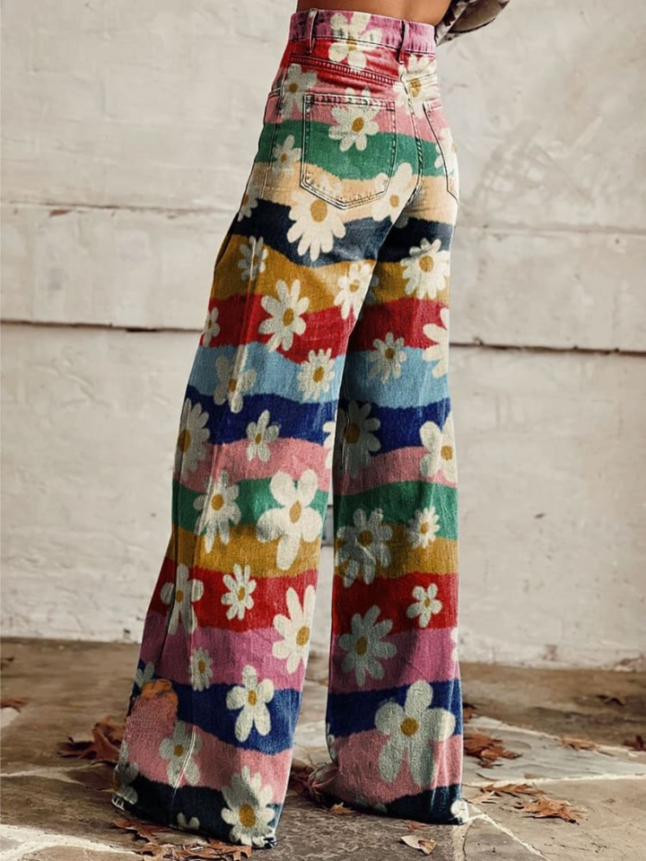 Léon - Pantalones con Flores