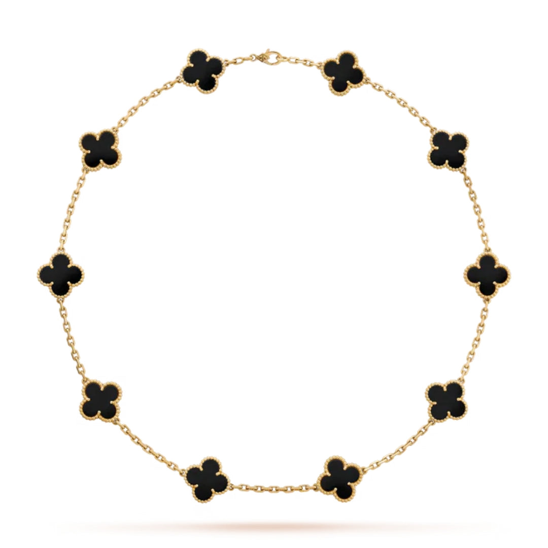 CLOVER | Collar Negro con 10 Motivos