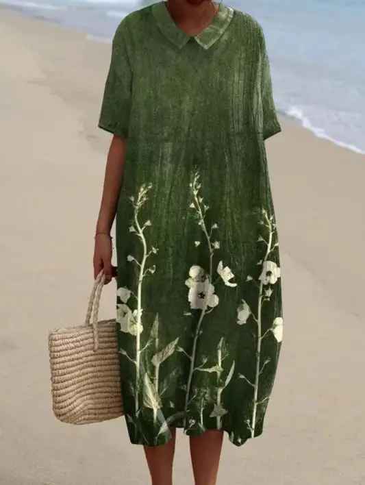 Margaret - Vestido de Verano Ligero con Estampado Floral Vibrante