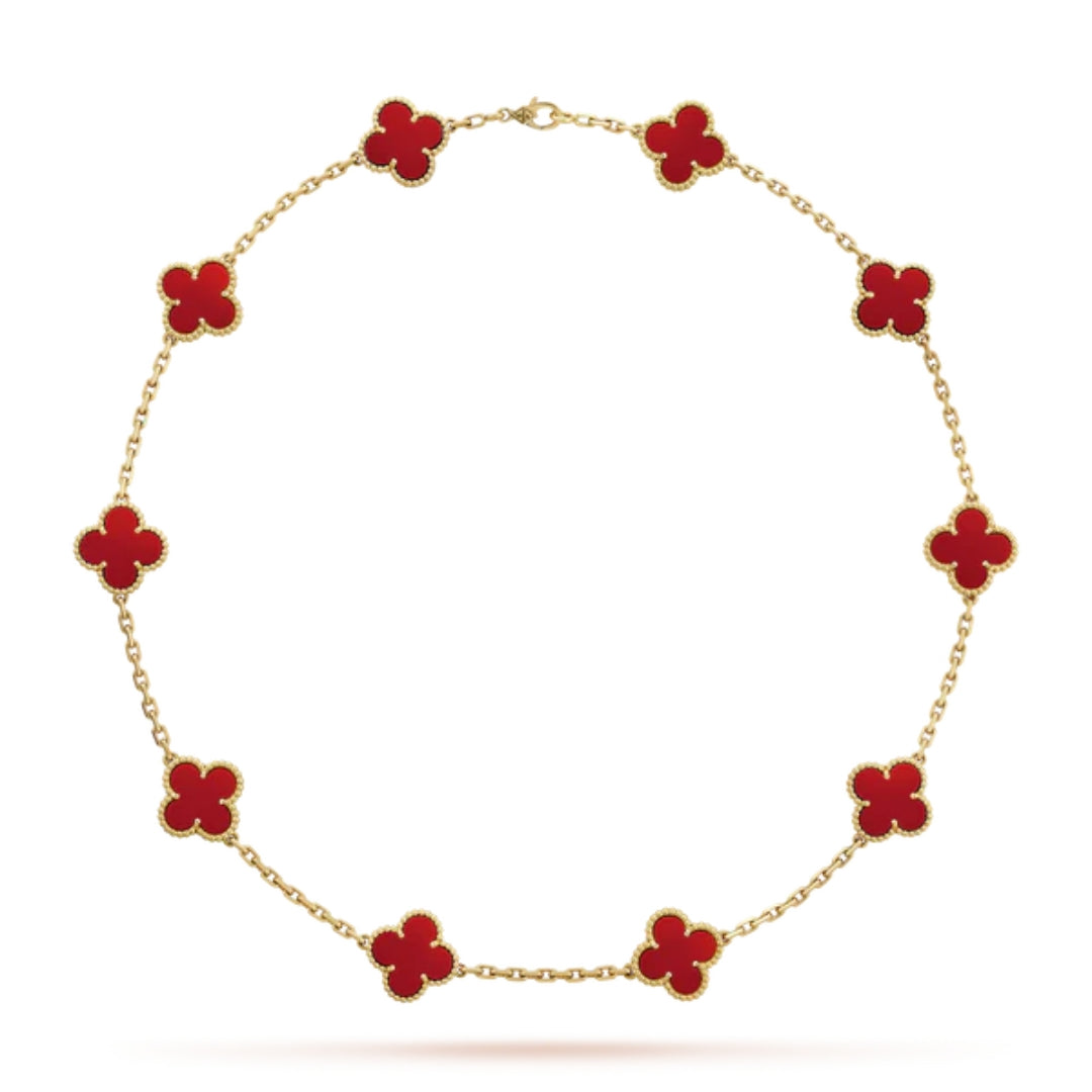 CLOVER | Collar Rojo con Motivo 10