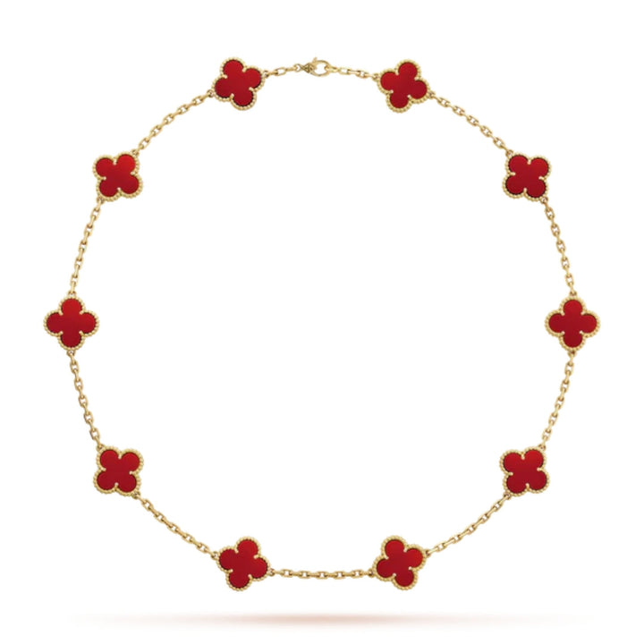 CLOVER | Collar Rojo con Motivo 10