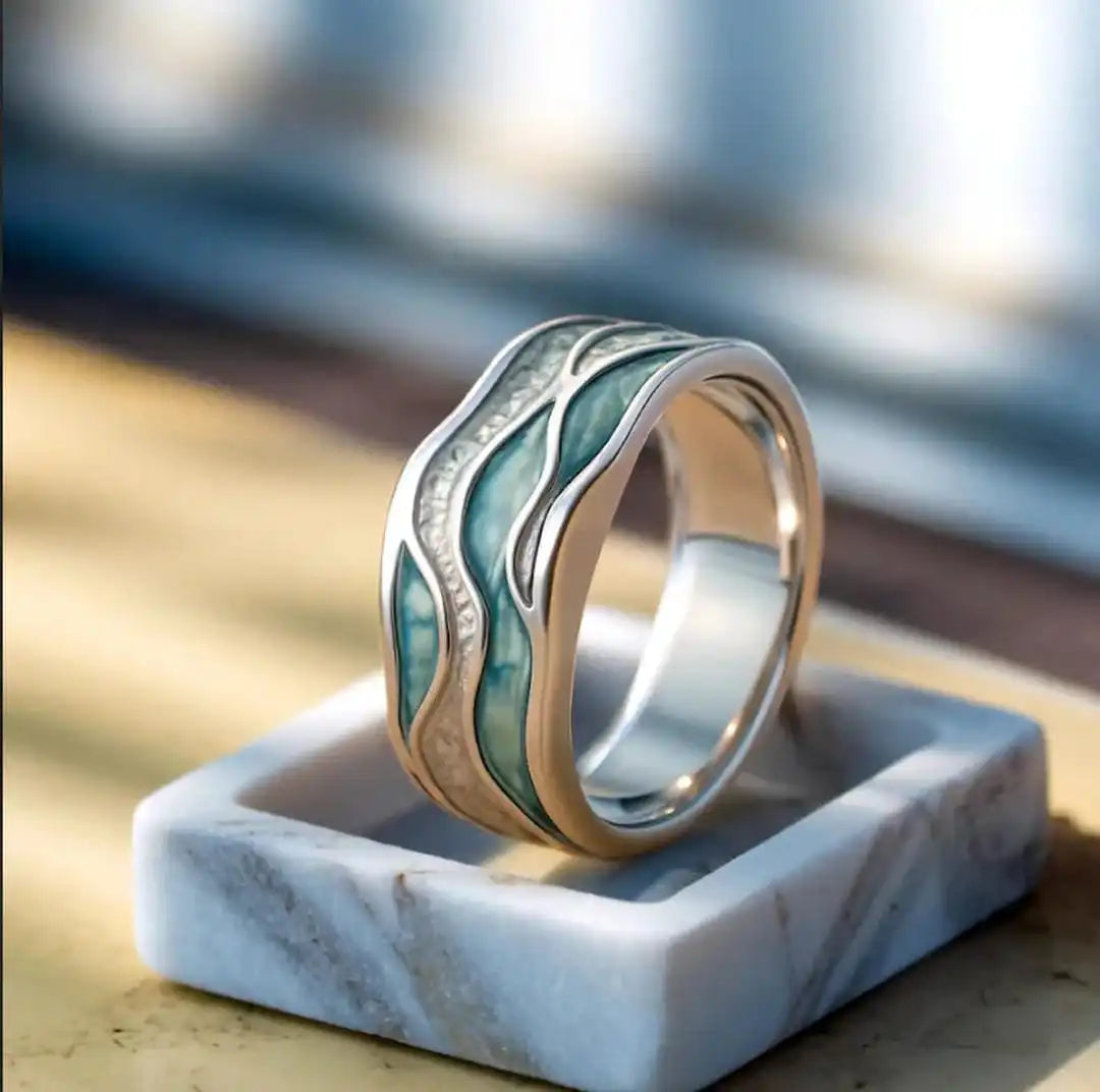 Anillo Ripple de Seasilver en Turquesa