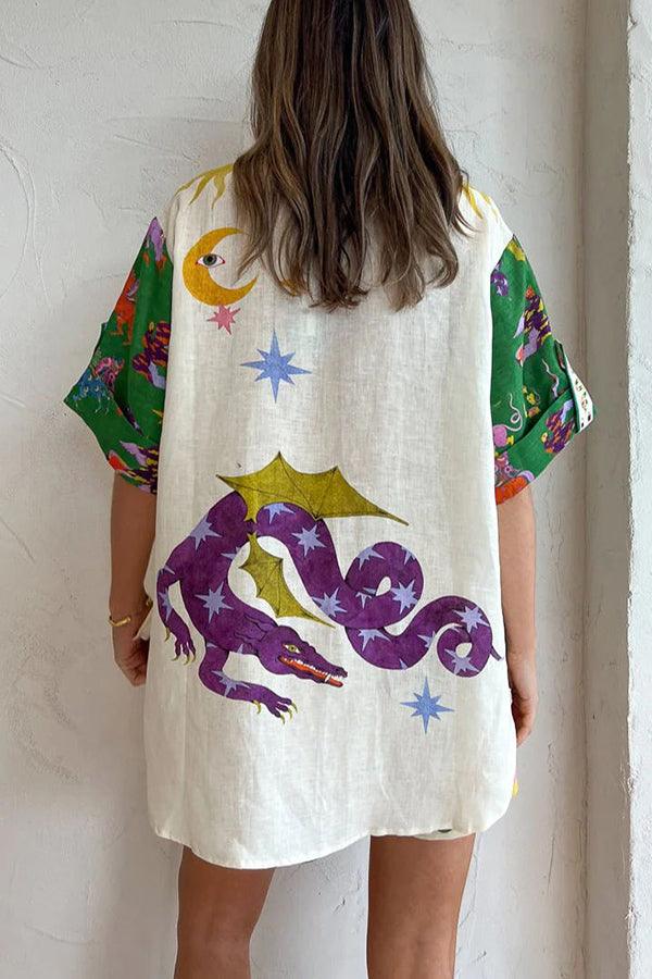 Conjunto de Blusa Celestial y Pantalones Cortos con Bolsillos