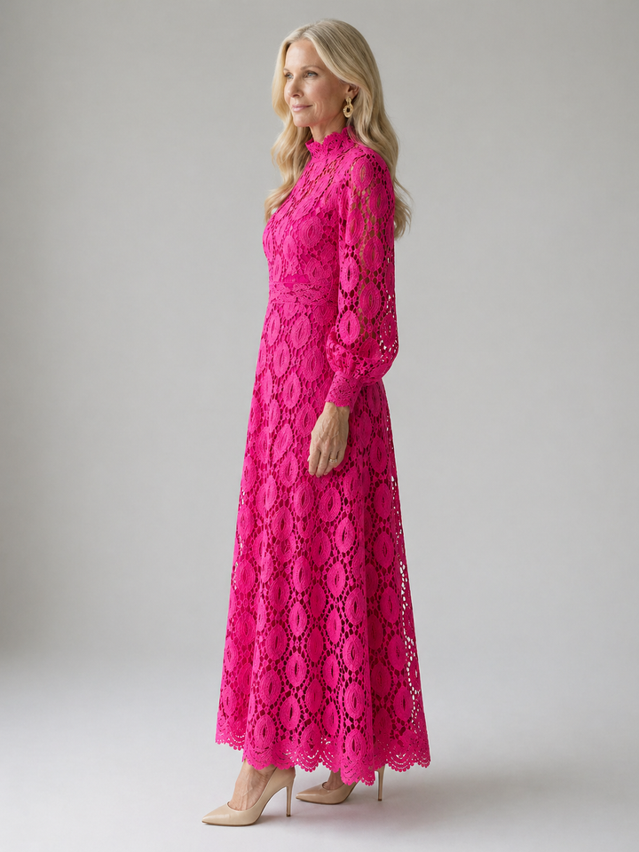 Ellis & Johnson™ | Vestido Midi de Encaje