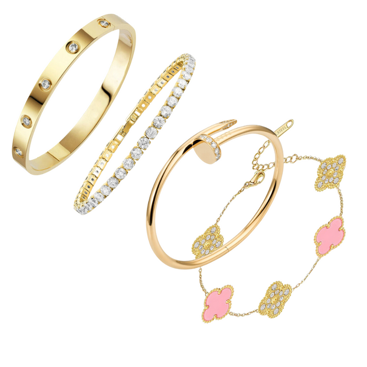 Set de Pulseras de 4 Piezas - Oro