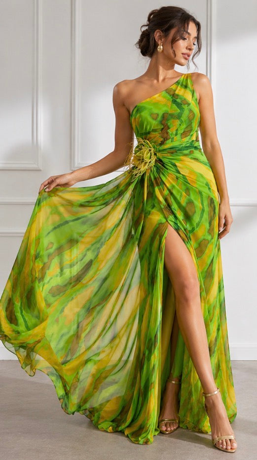Ellis & Johnson™ | Vestido Drapado Vibrante