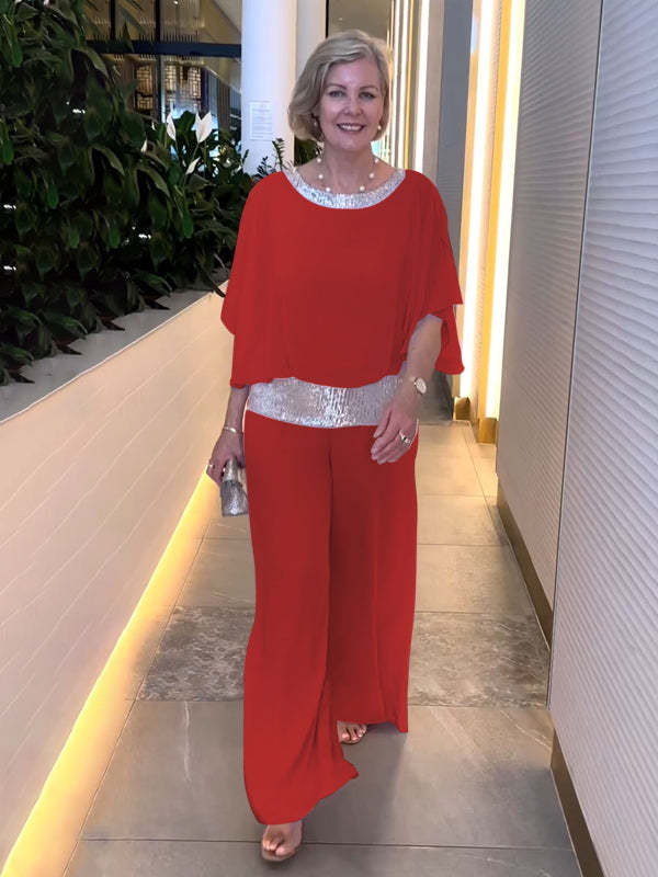 Mireya | Elegante Conjunto de Pantalones de Dos Piezas de Pierna Ancha