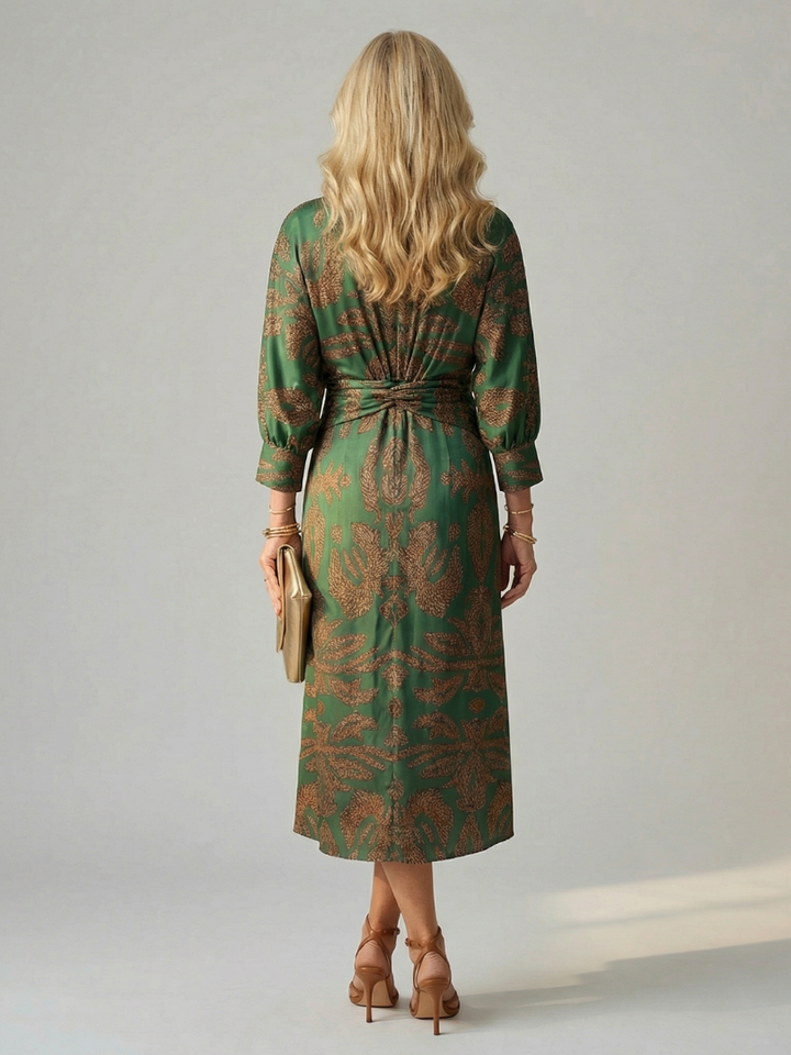 Lune | Vestido Midi Envoltura Natural