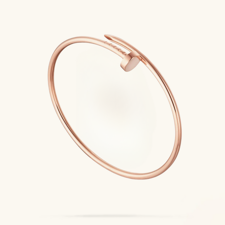 SPIKE | Pulsera Delgada de Oro Rosa