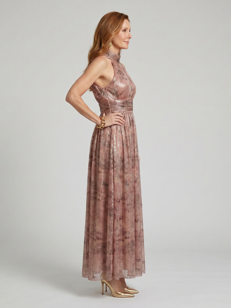 Ellis & Johnson™ | Vestido midi sin mangas con textura