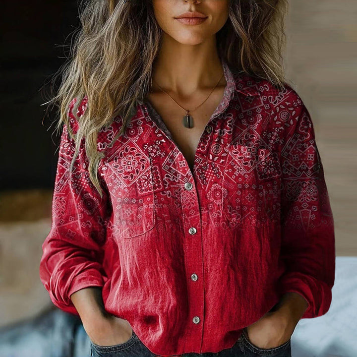 Rebecca™ | Blusa Vintage con Patrón Bohemio