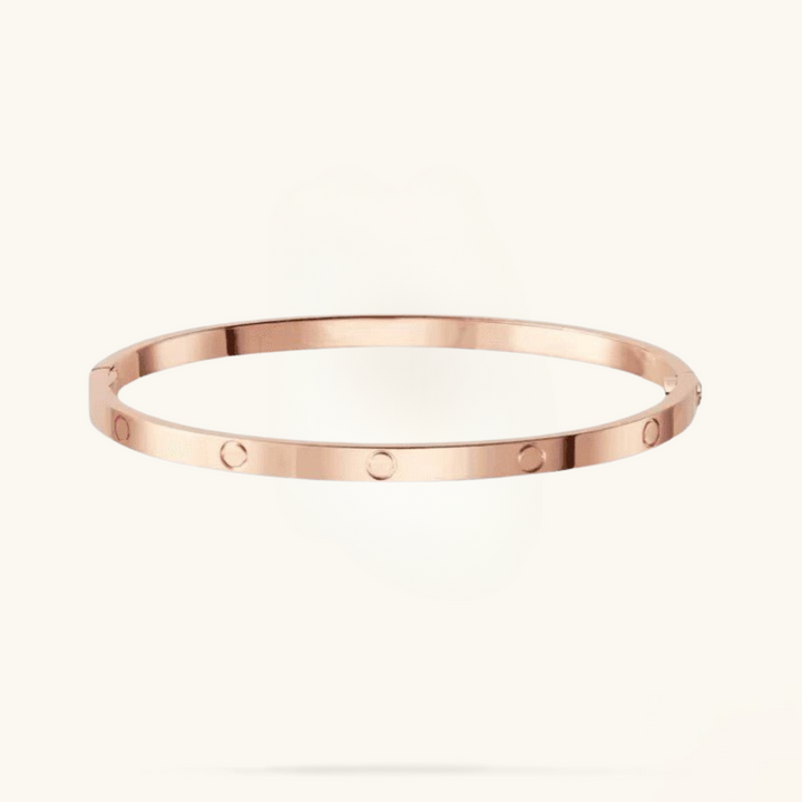 ETERNIDAD | Pulsera Delgada de Oro Rosa