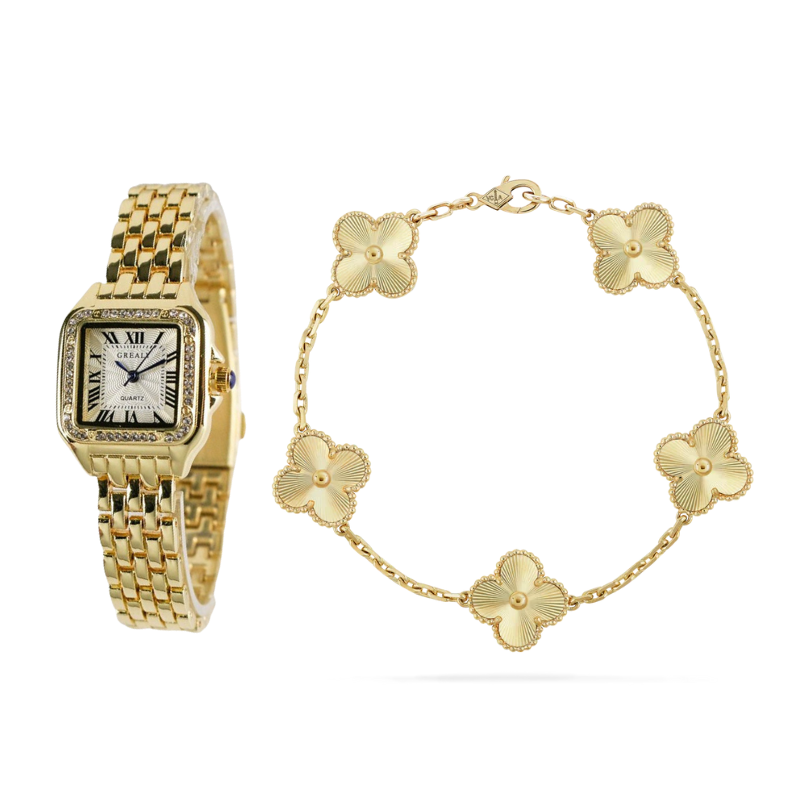 "Conjunto de Pulsera de Reloj de 2 Piezas 'Sofía'" (The title is already in Spanish. If you want a different variation or style, please let me know!)