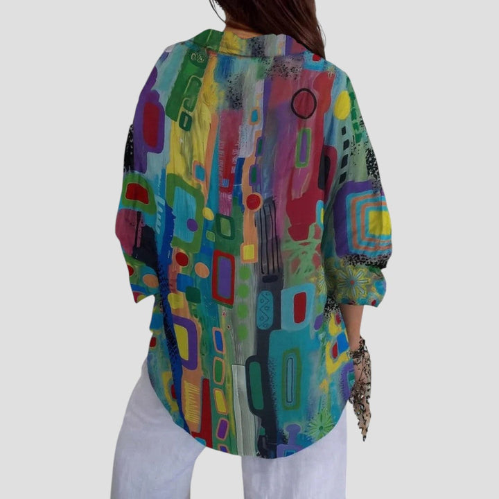 Marjorie™ | Blusa Elegante con Diseño Geométrico