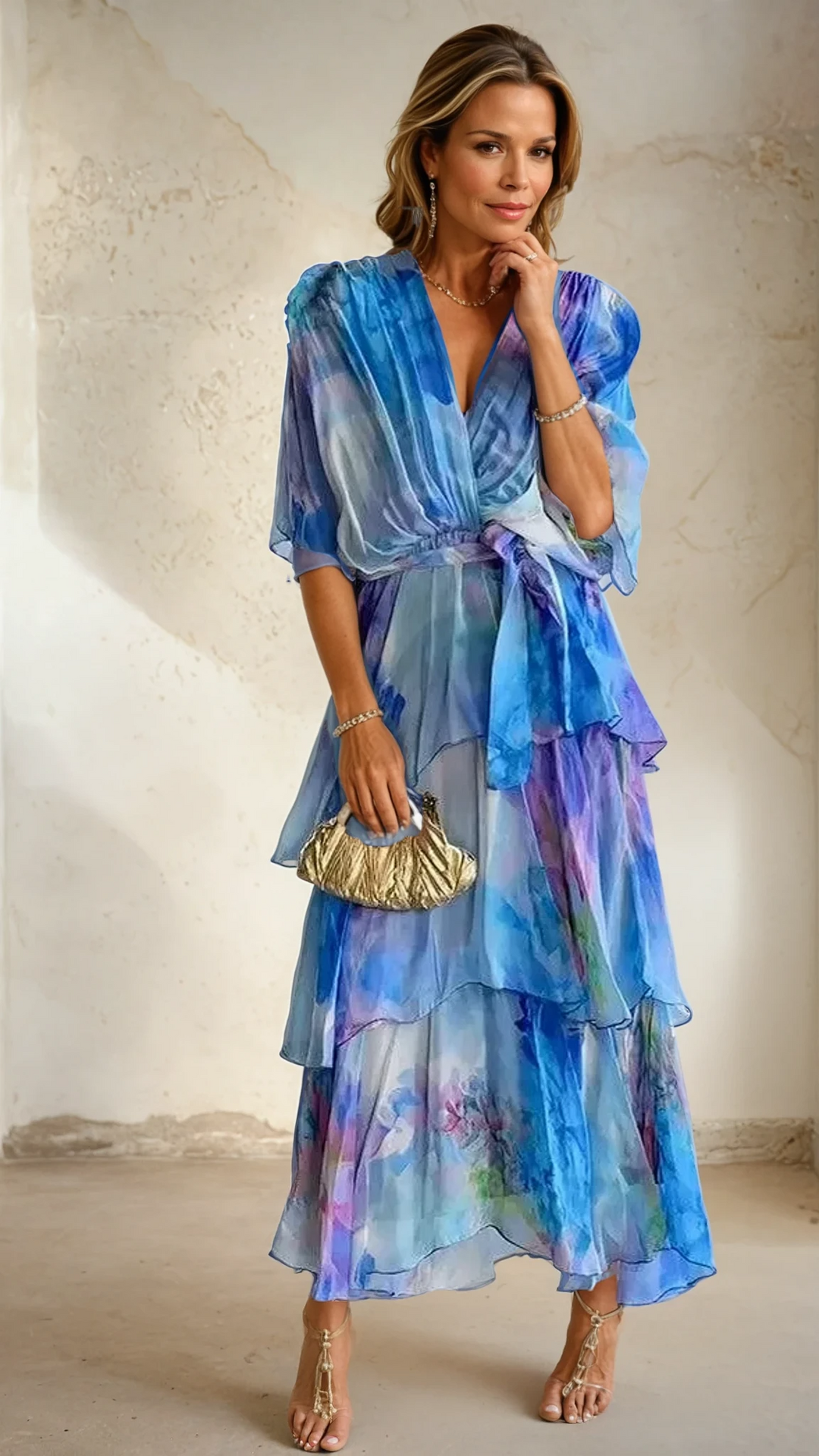 Ellis & Johnson™ | Vestido Floral de Sol en Capas