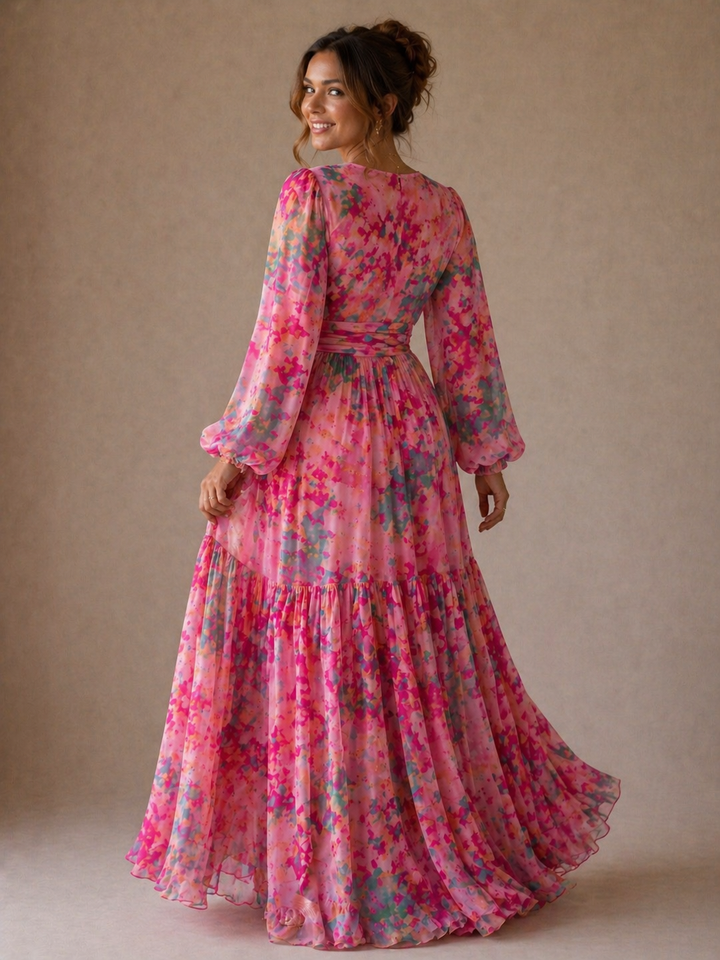 Ellis & Johnson™ | Vestido Cruzado con Motivo Floral