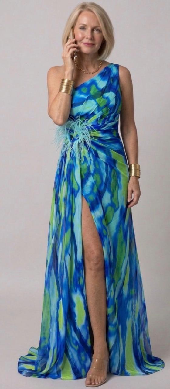 Ellis & Johnson™ | Vestido Drapado Vibrante