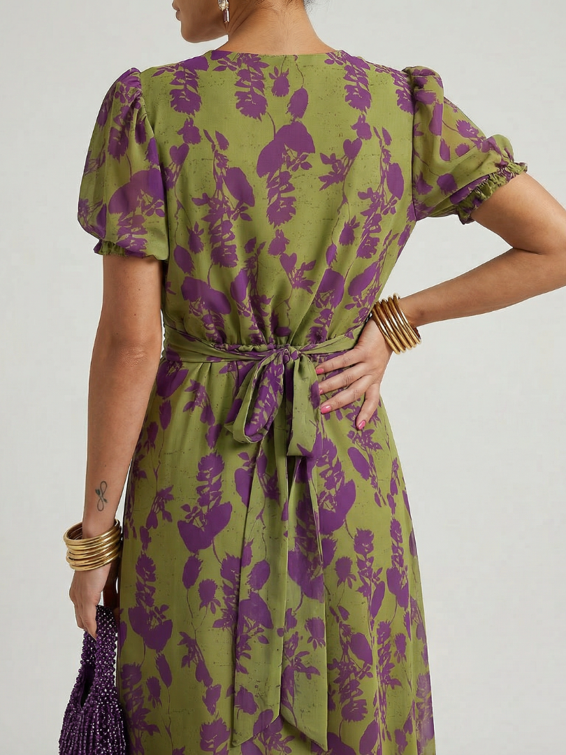 Ellis & Johnson™ | Vestido Midi Floral Casual