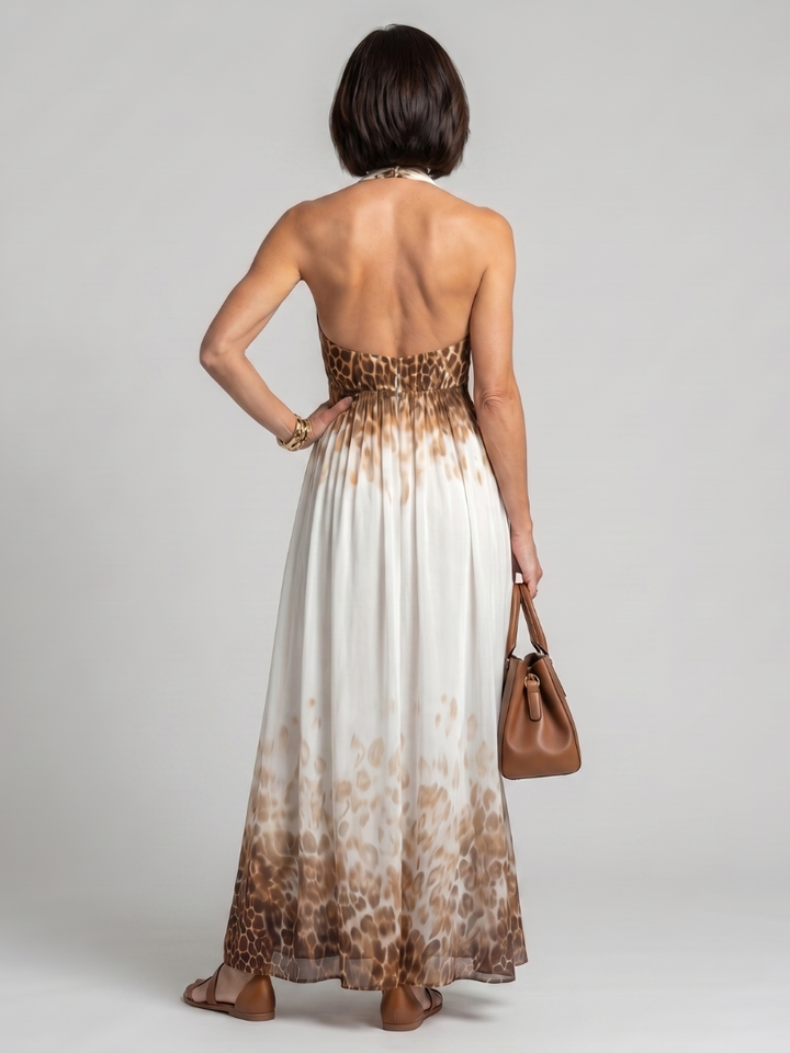 Orlune | Vestido Midi Plisado en Blanco