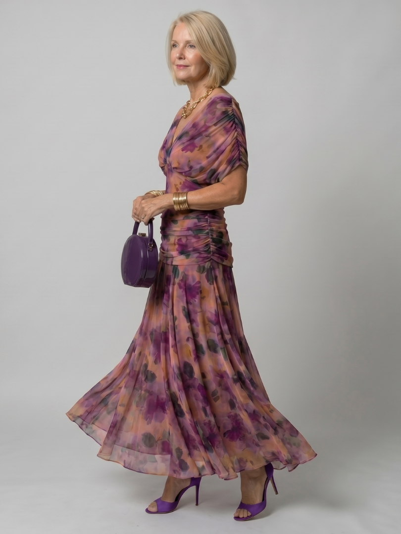 Ellis & Johnson™ | Vestido Midi Fluido