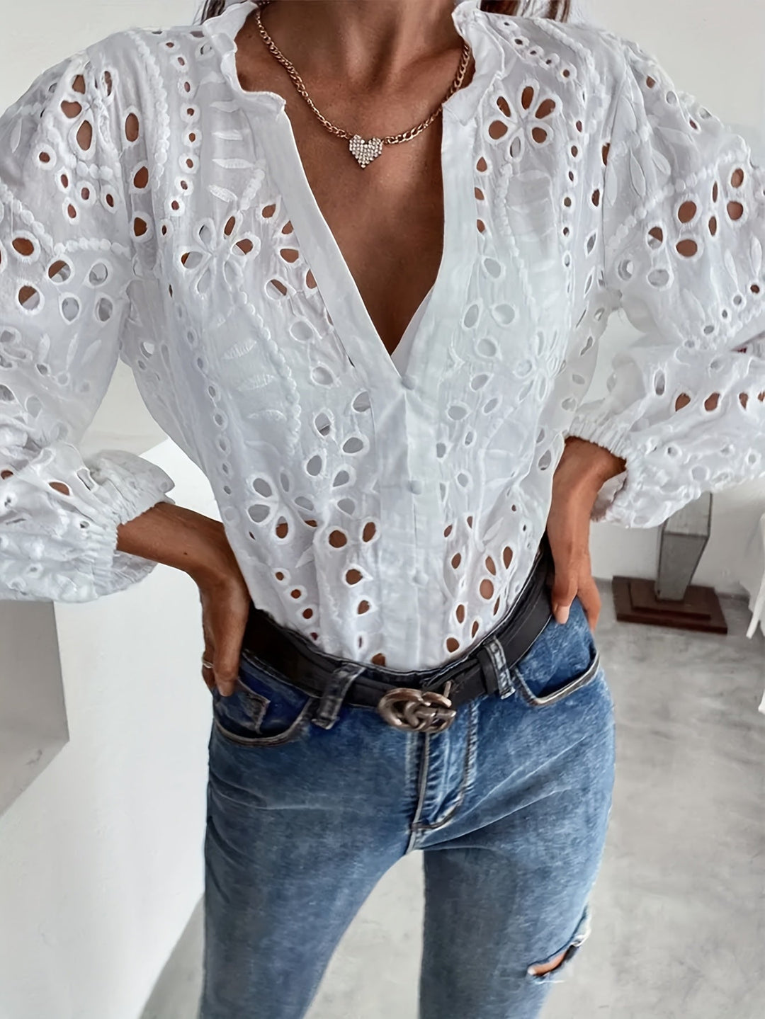 "Elise™ | Blusa Floral de Manga Larga" (The title is already in Spanish and does not require translation.)