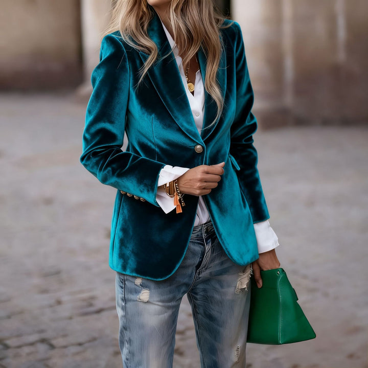 Chaqueta de Traje Slim-fit de Terciopelo Vincent