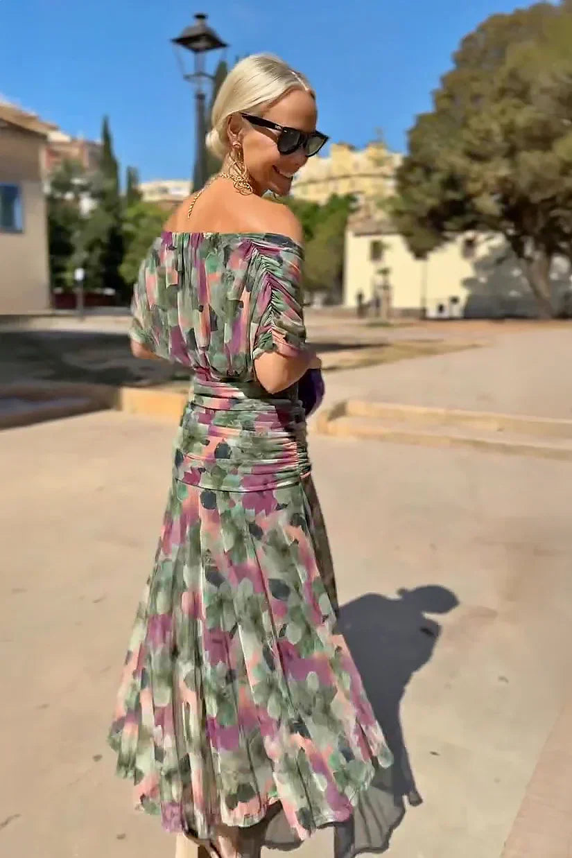 Luisa – Vestido de noche largo elegante con escote en V