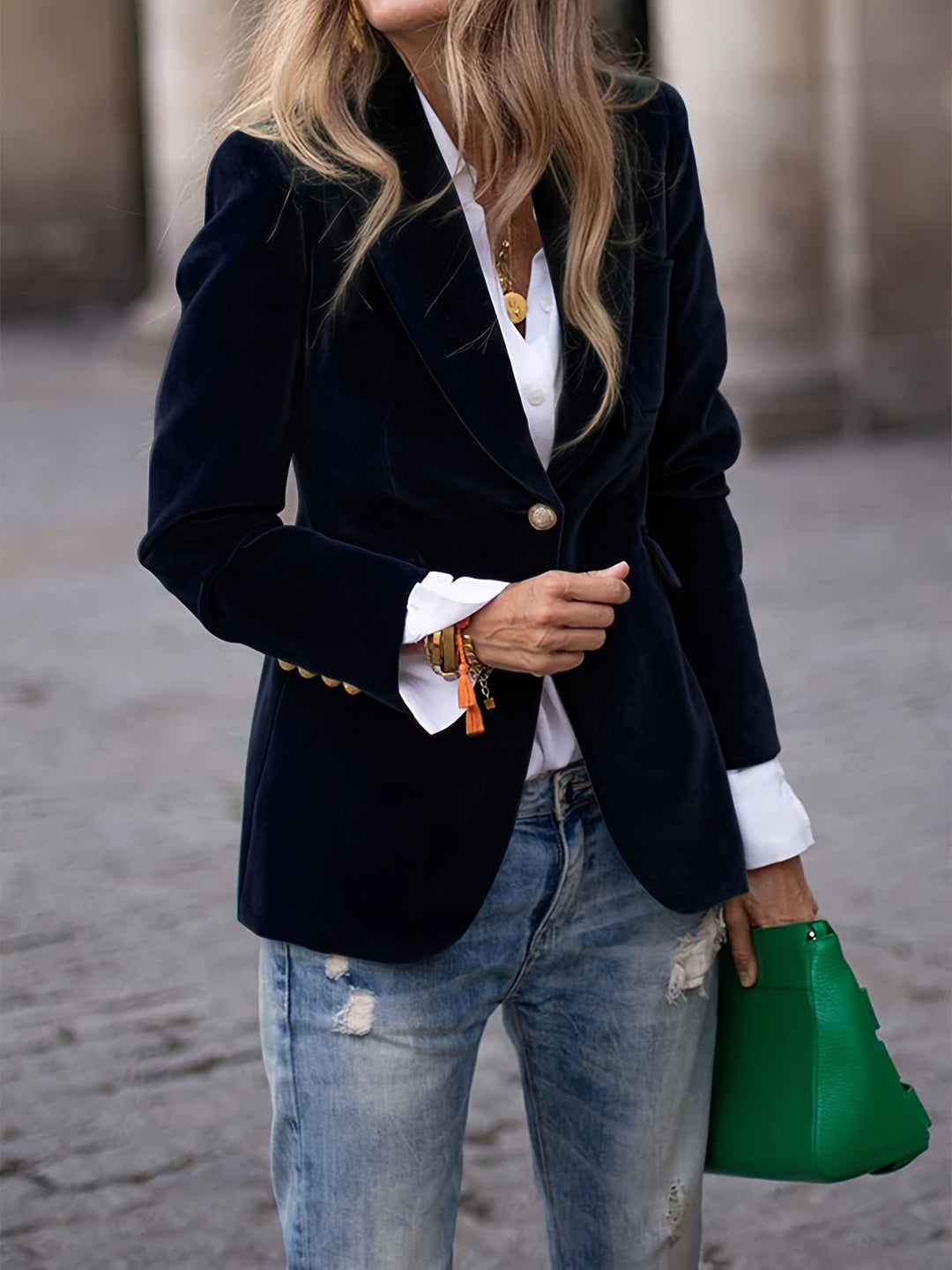 Chaqueta de Traje Slim-fit de Terciopelo Vincent