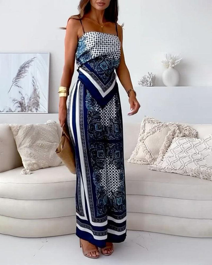 Conjunto de Chaleco y Pantalones Lila con Diseño
