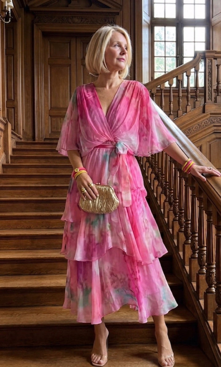 Ellis & Johnson™ | Vestido Floral de Sol en Capas