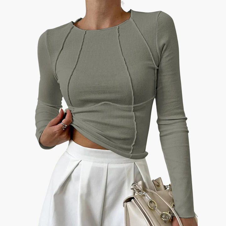 Penny™ | Blusa de Manga Larga con Costuras Esculpidas