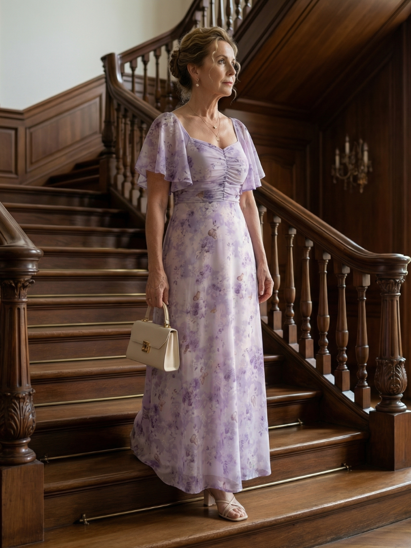 Vaelis | Vestido Midi con Mangas Volantes