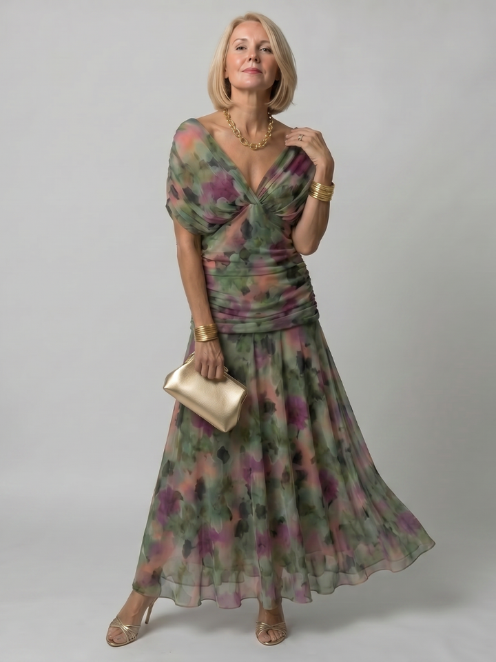 Ellis & Johnson™ | Vestido Midi Sin Hombros