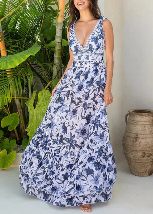 Traje de Baño con Escote en V y Cuerdas Isabella