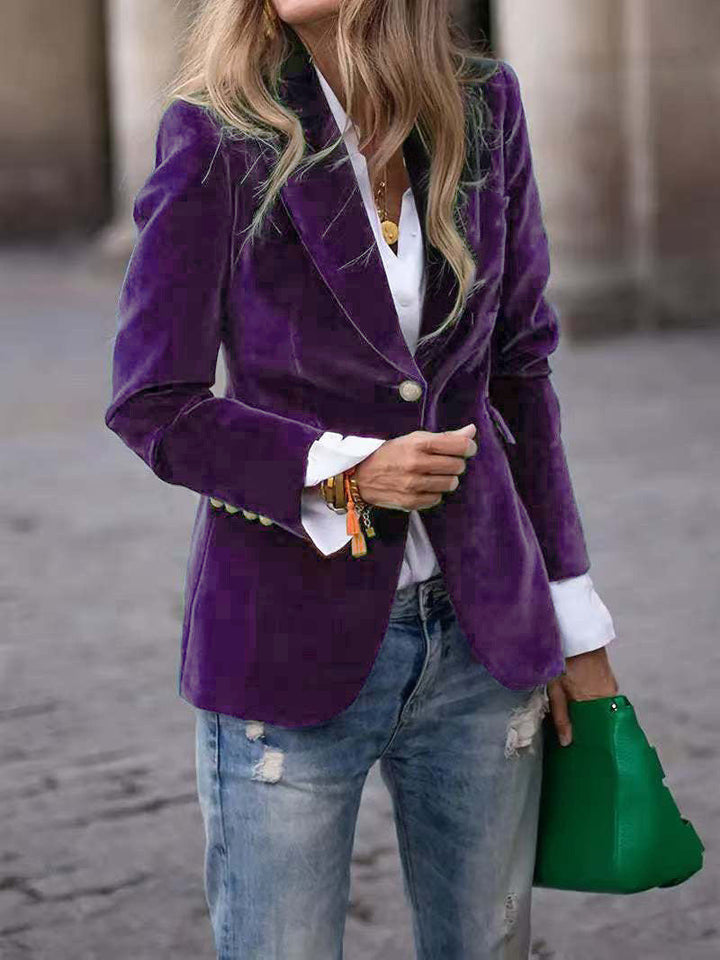 Chaqueta de Traje Slim-fit de Terciopelo Vincent