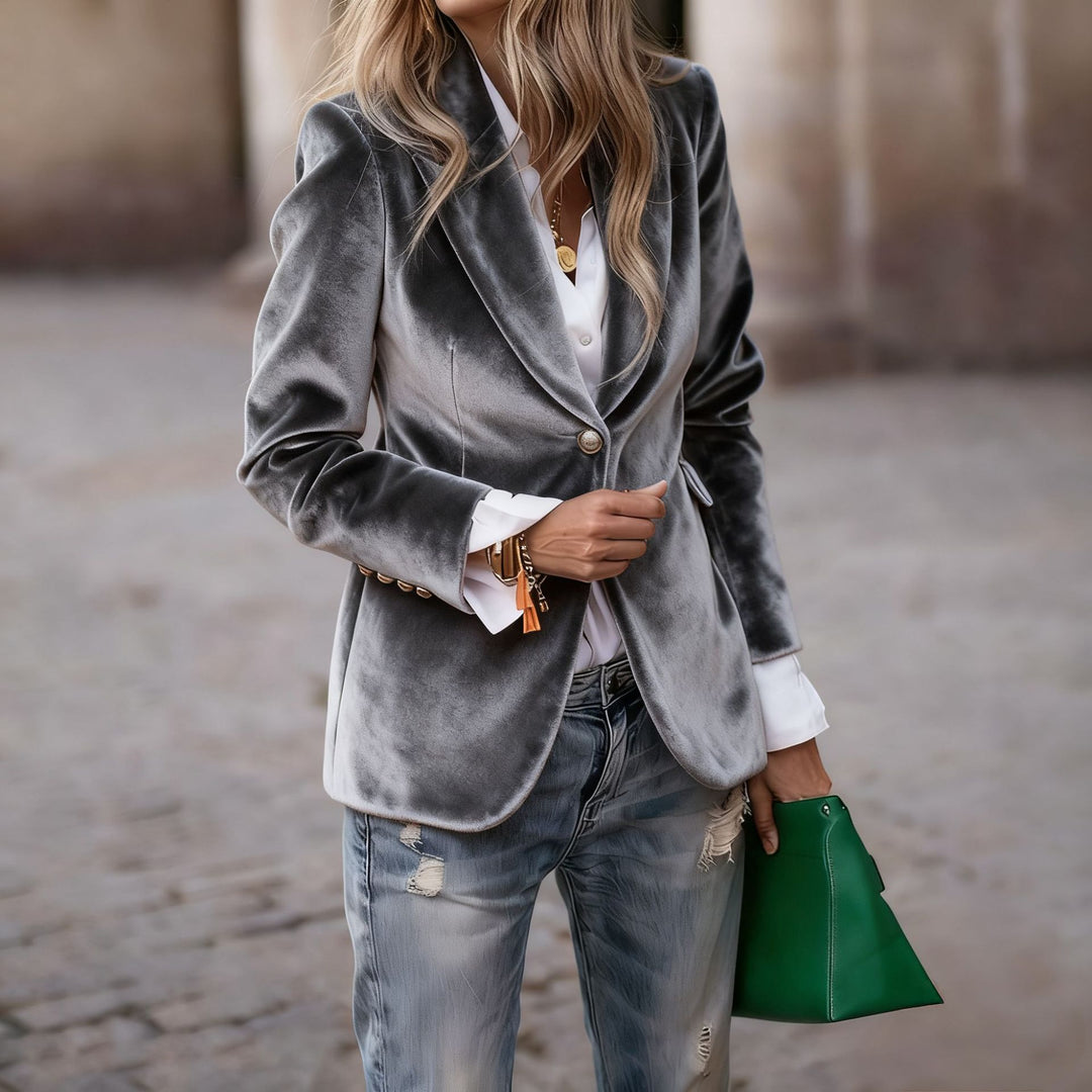 Chaqueta de Traje Slim-fit de Terciopelo Vincent