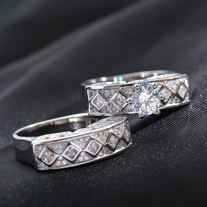 Conjunto de Anillos de Circonio Brisa Fría