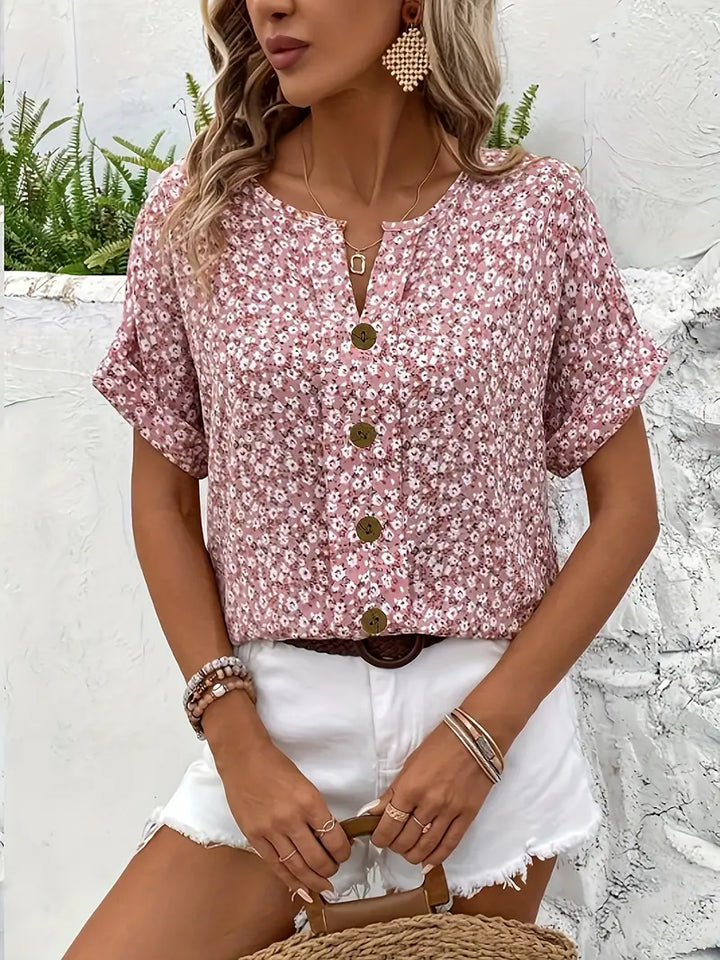 Verna™ | Blusa Floral Elegante
