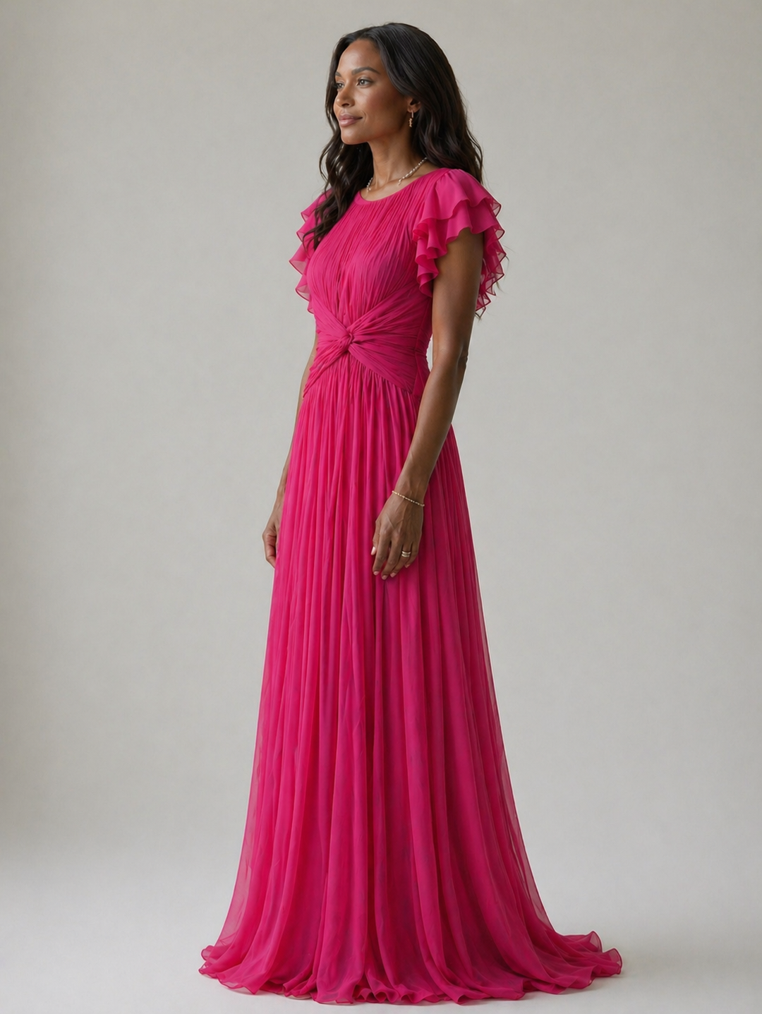 Ellis & Johnson™ | Vestido de Noche Con Pliegues