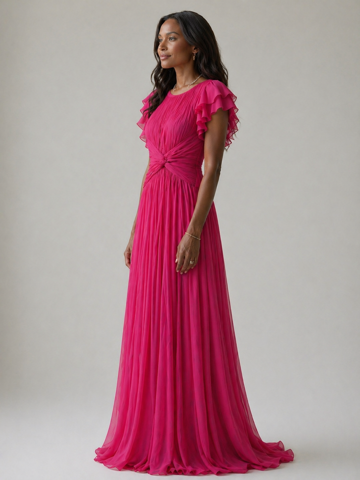 Ellis & Johnson™ | Vestido de Noche Con Pliegues