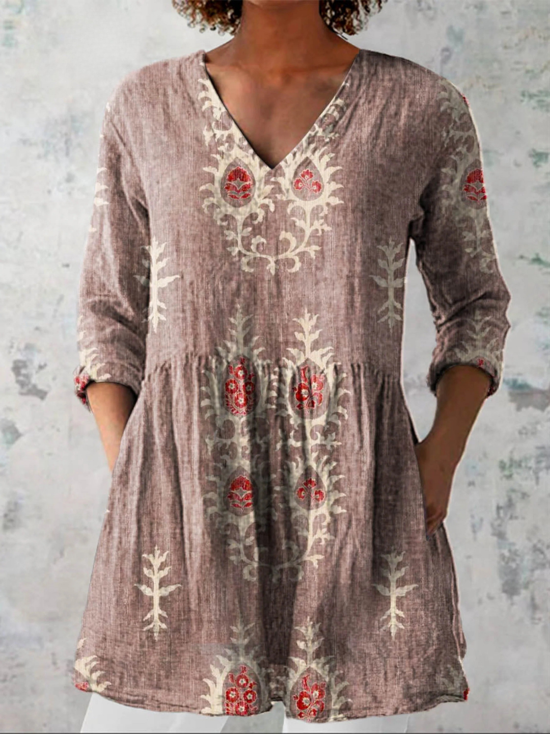 "Elise | Blusa Larga con Escote en V"