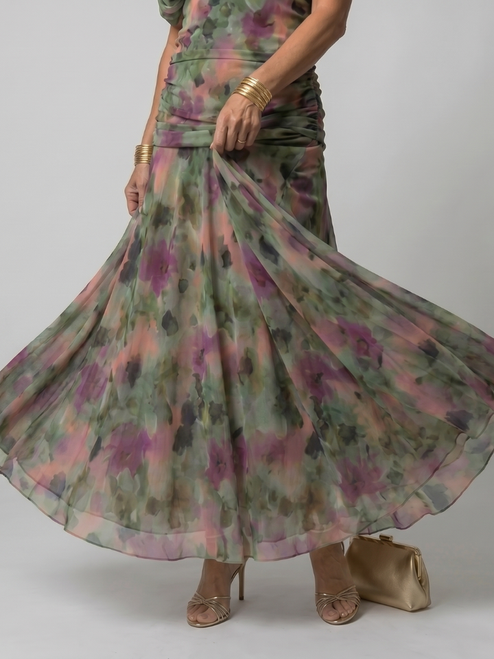 Ellis & Johnson™ | Vestido Midi Sin Hombros
