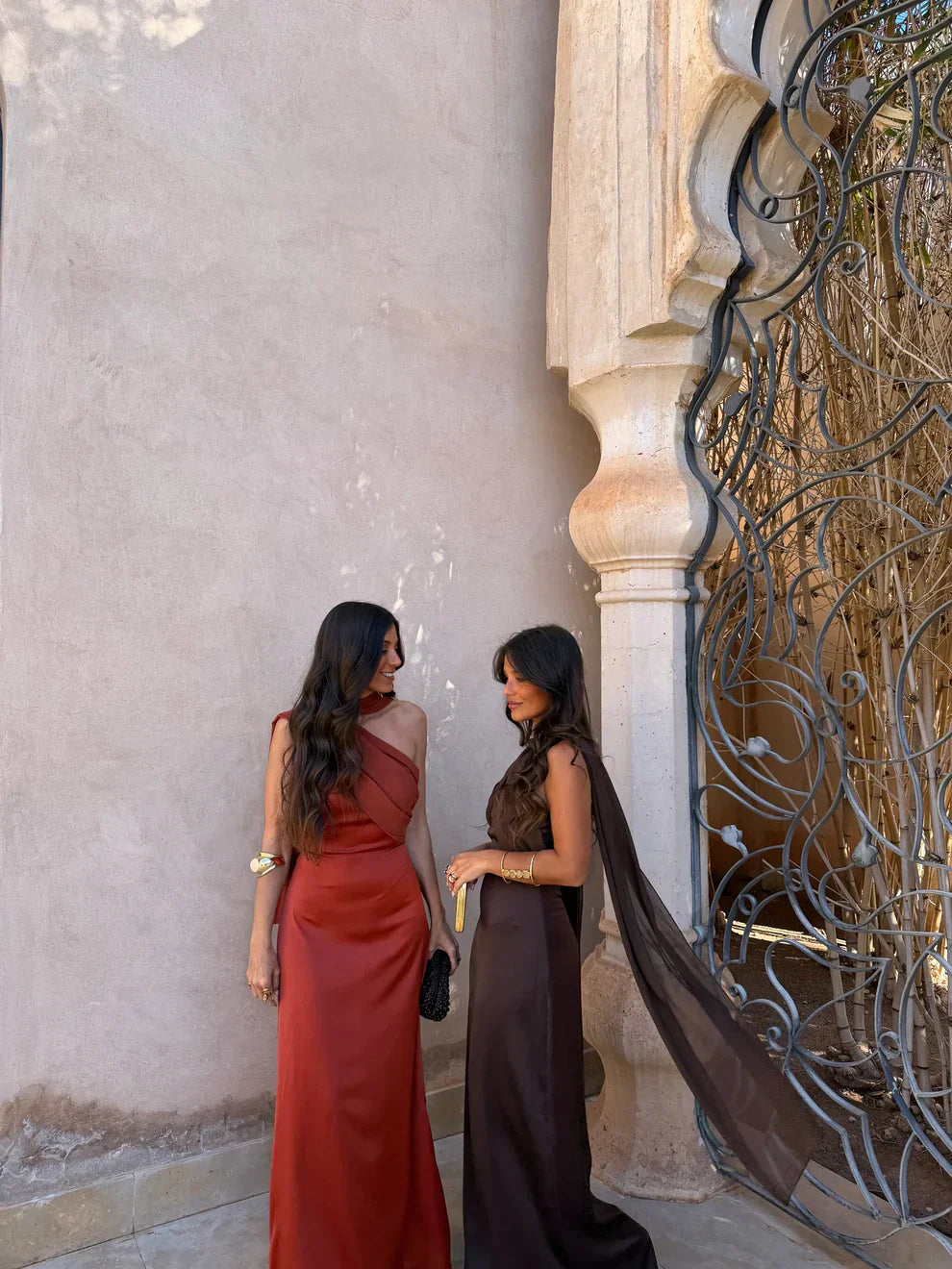 Noa | Vestido Vintage Liso con Lazo y Cintura Alta