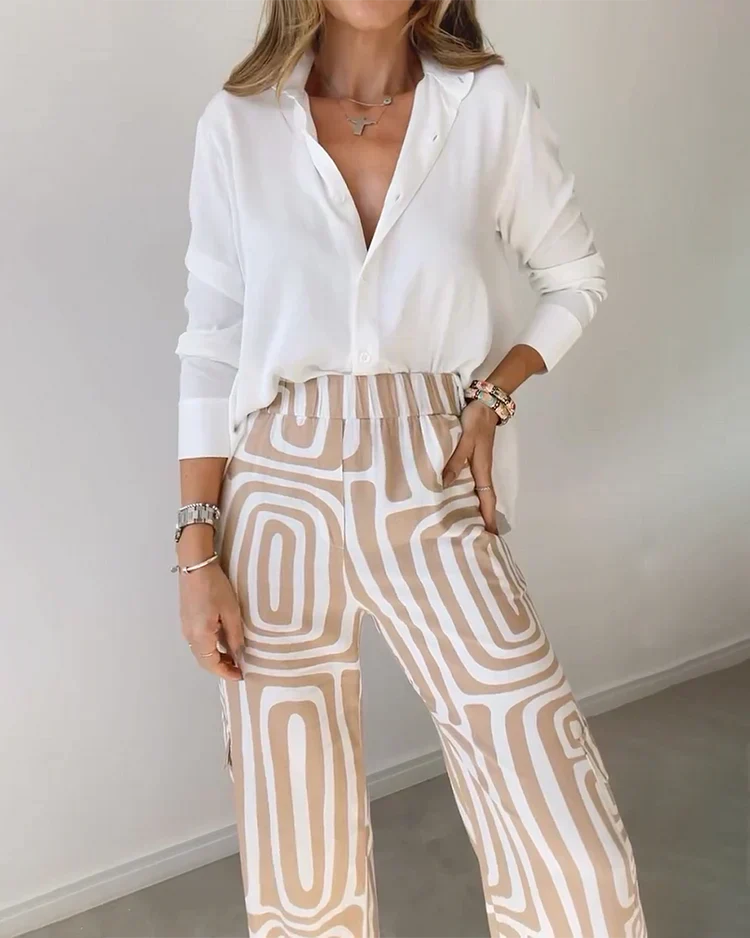 Liora | Conjunto de Verano Elegante y Estampado de Dos Piezas