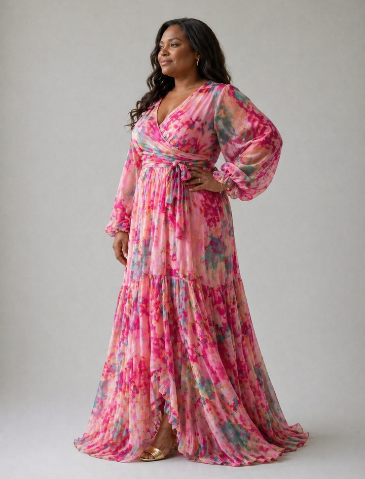 Ellis & Johnson™ | Vestido Cruzado con Motivo Floral