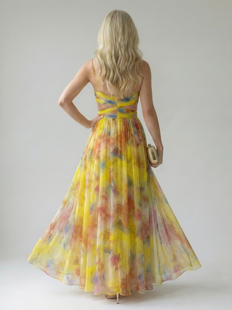 Ellis & Johnson™ | Vestido Maxi de Manga Corta