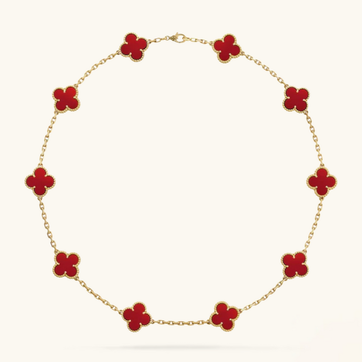 CLOVER | Collar Rojo con Motivo 10