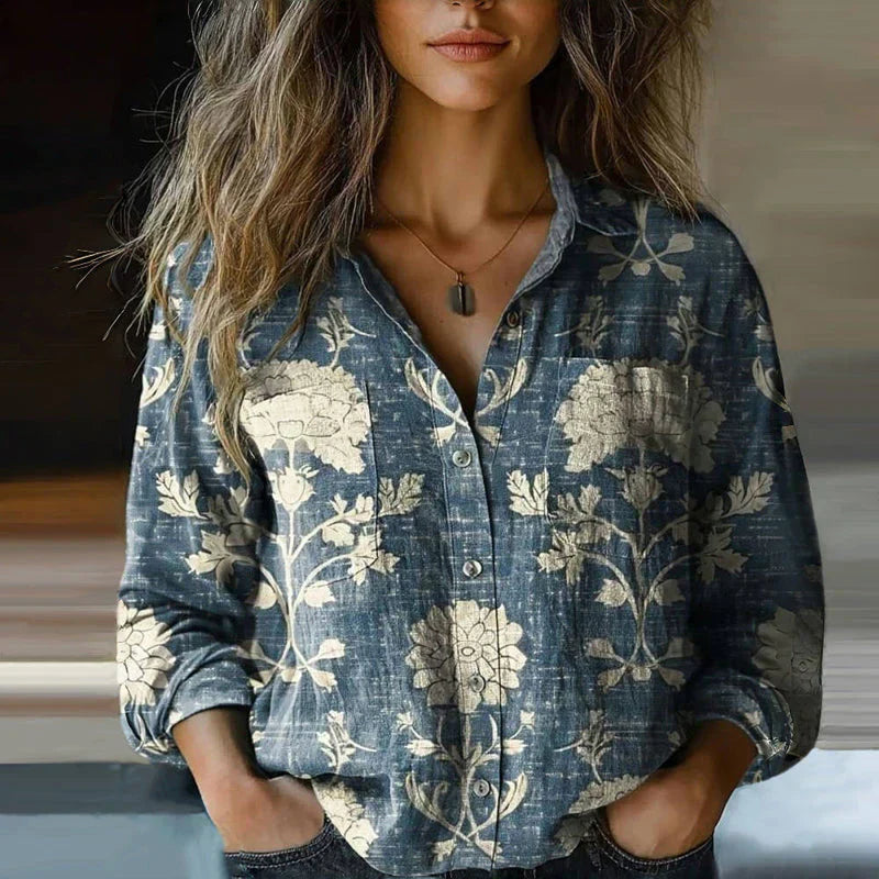 Rebecca™ | Blusa Vintage con Patrón Bohemio