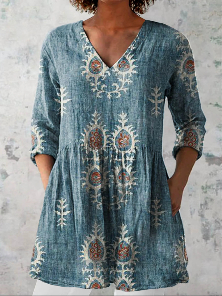 "Elise | Blusa Larga con Escote en V"