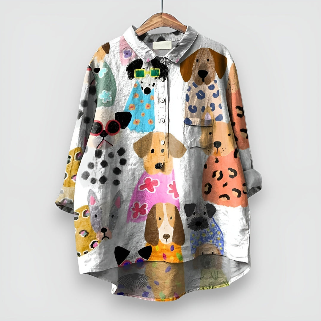 Georgie™ | Camisa de Mujer con Diseño de Perro